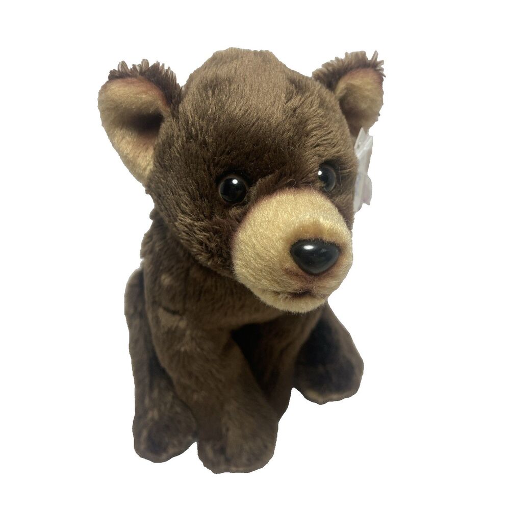Nate & Jules  Grizzly Bear Bean Bag Plush Stuffed Animal Realistic 6 inch NWT